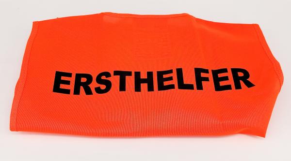 Warnwesten mit Aufdruck Ersthelfer auf dem Rücken